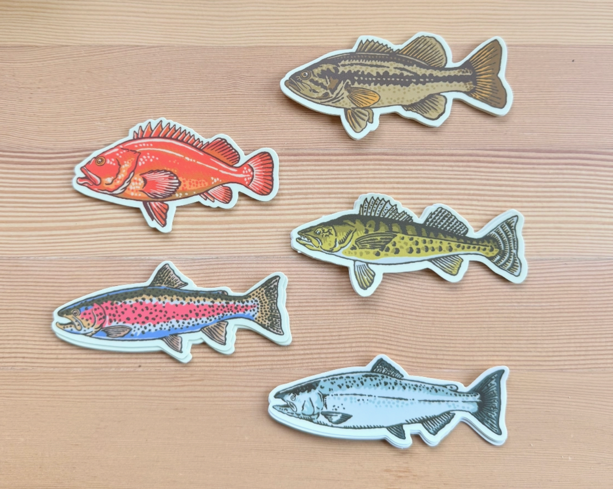 Retro Walleye Fish