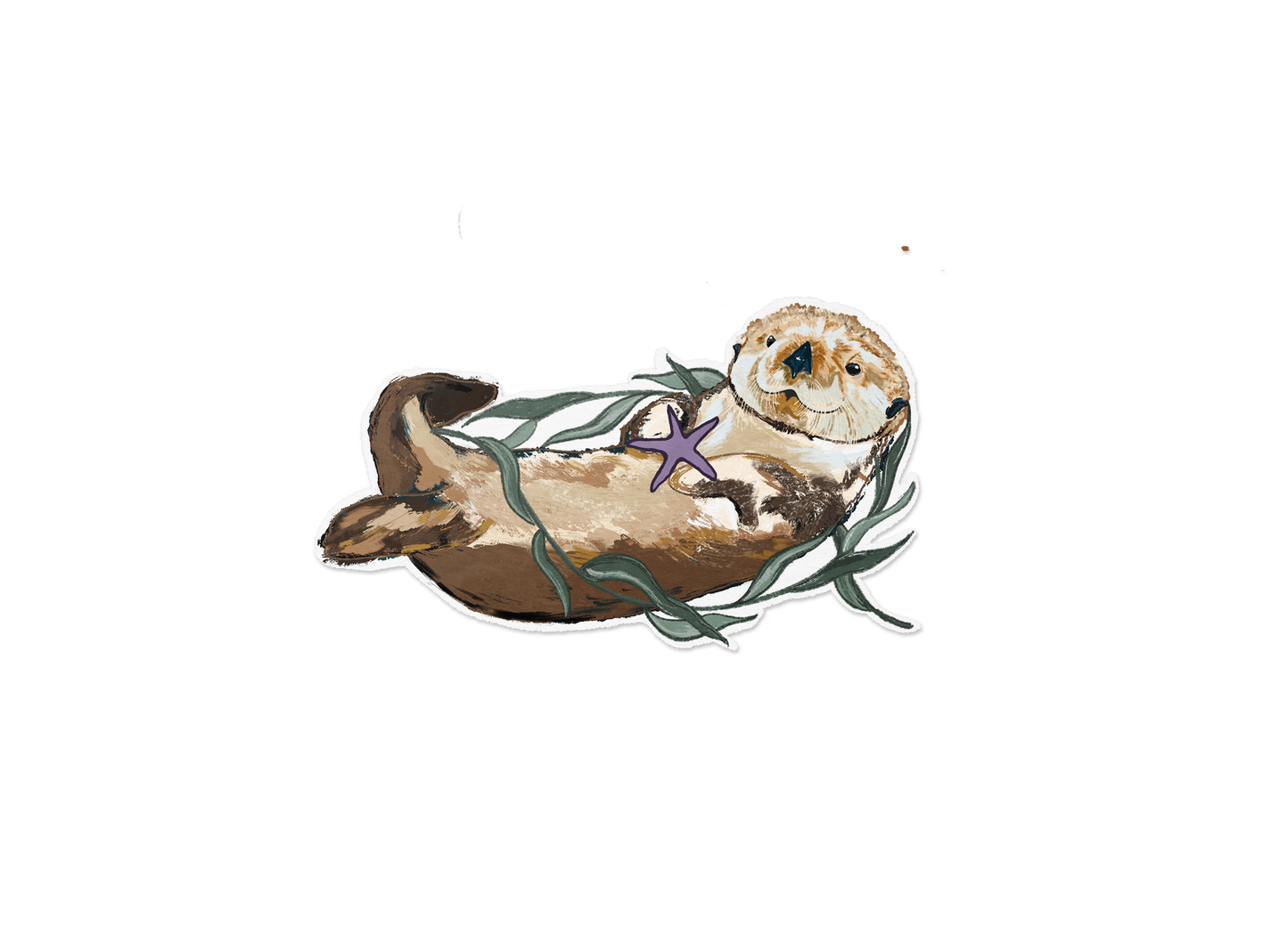 Sea Otter with Starfish