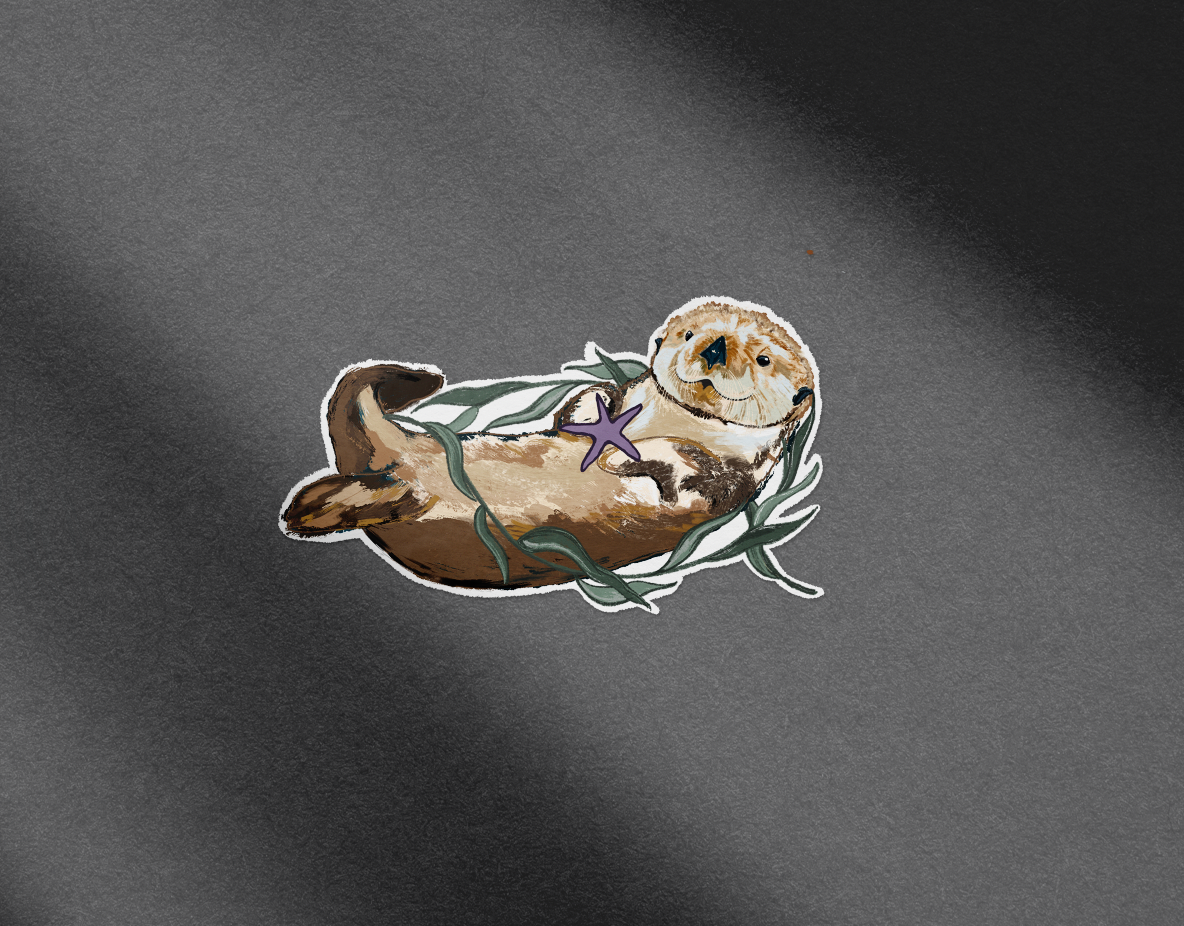 Sea Otter with Starfish
