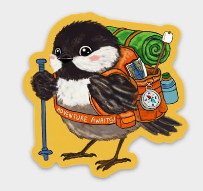 Adventure Awaits Hiking Bird