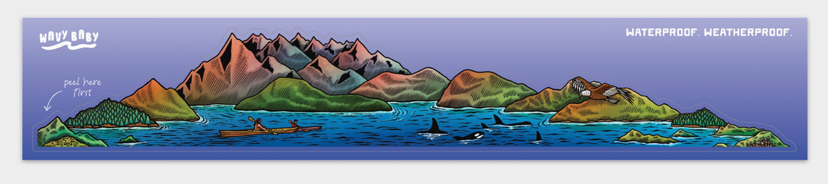 Islands Landscape Sticker (11” x 2”)