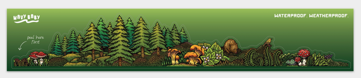 Forest Landscape Sticker (11” x 2”)