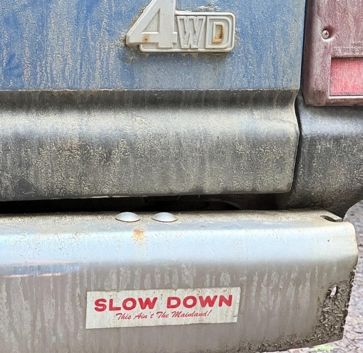 Slow Down This Ain't The Mainland - Bumper Sticker