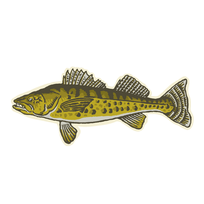 Retro Walleye Fish