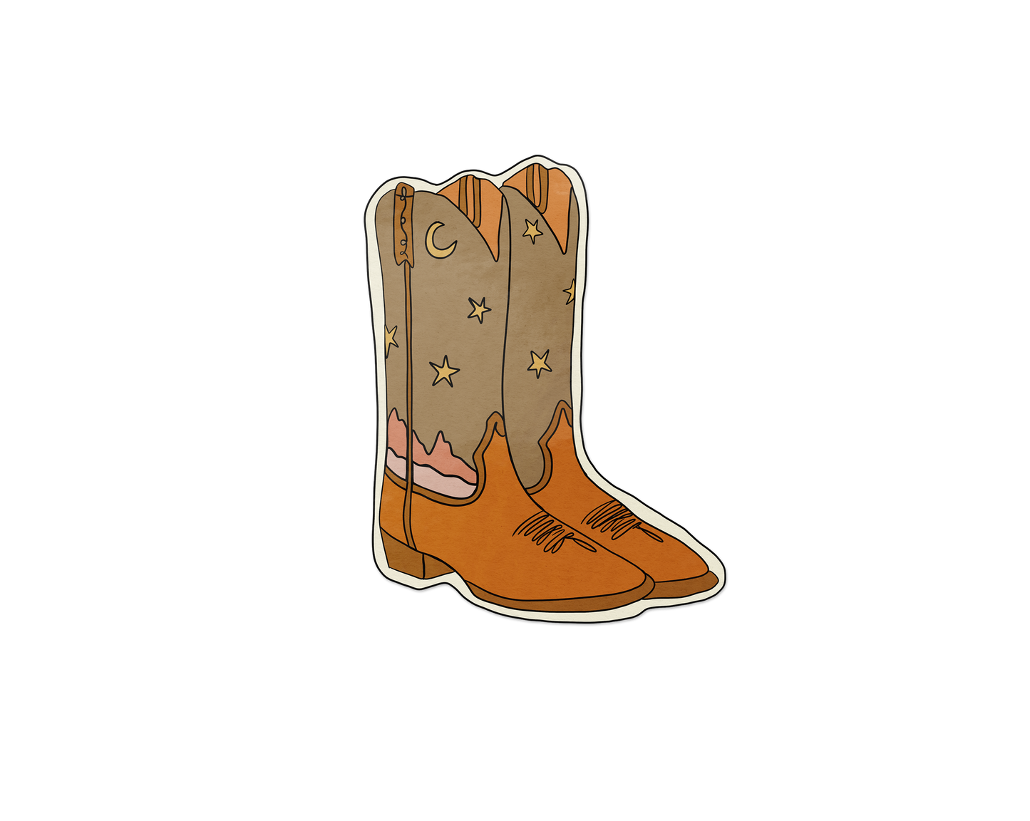 BROWN Cowboy Boot - "Dusty Boots"