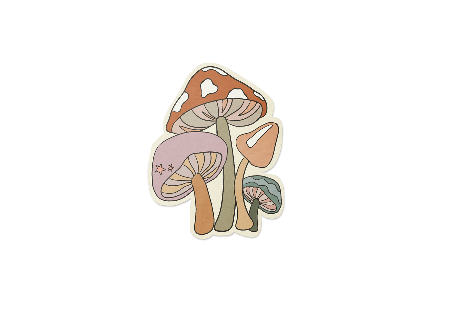 Pastel Mushrooms