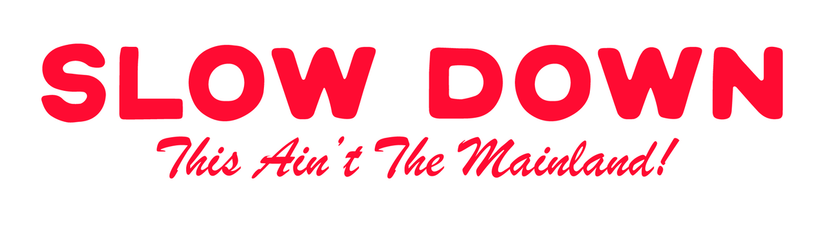 Slow Down This Ain't The Mainland - Bumper Sticker