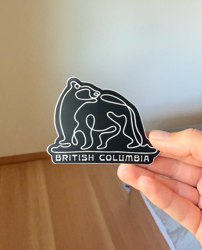 Abstract British Columbia Bear Sticker
