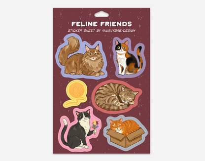 Feline Friends - Sticker Sheet