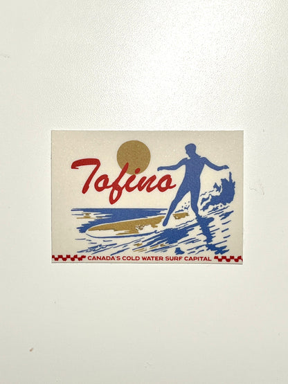 TOFINO VINTAGE Sticker - Pacific Northwest, Travel Sticker, Vinyl Sticker, Waterproof, Laptop Stickers